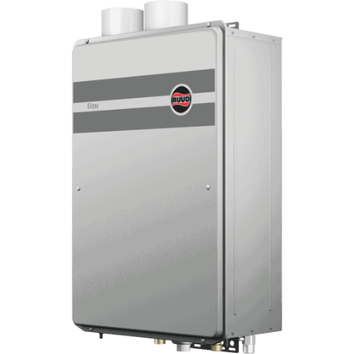 Ruud Ultra™ 8.4 GPM Indoor Tankless Gas Water Heater.
